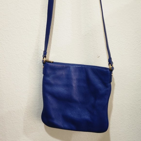 SOLD Marc by Marc Jacobs Cobalt Blue Leather Crossbody Bag with Gold Hardware - Picture 4 of 8